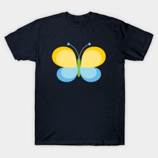 Yellow and Blue Butterfly T-Shirt